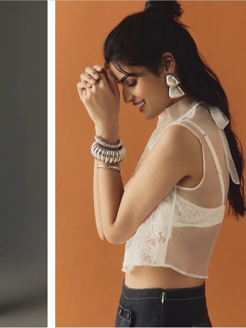 Maeve Sleeveless Sheer Floral Blouse - Picture 6 of 8